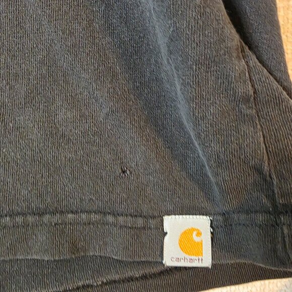 Carhartt T-Shirt Men’s 2XL Relaxed Fit Black Pocket Tee Graphic Back Logo 100% C - Picture 3 of 9